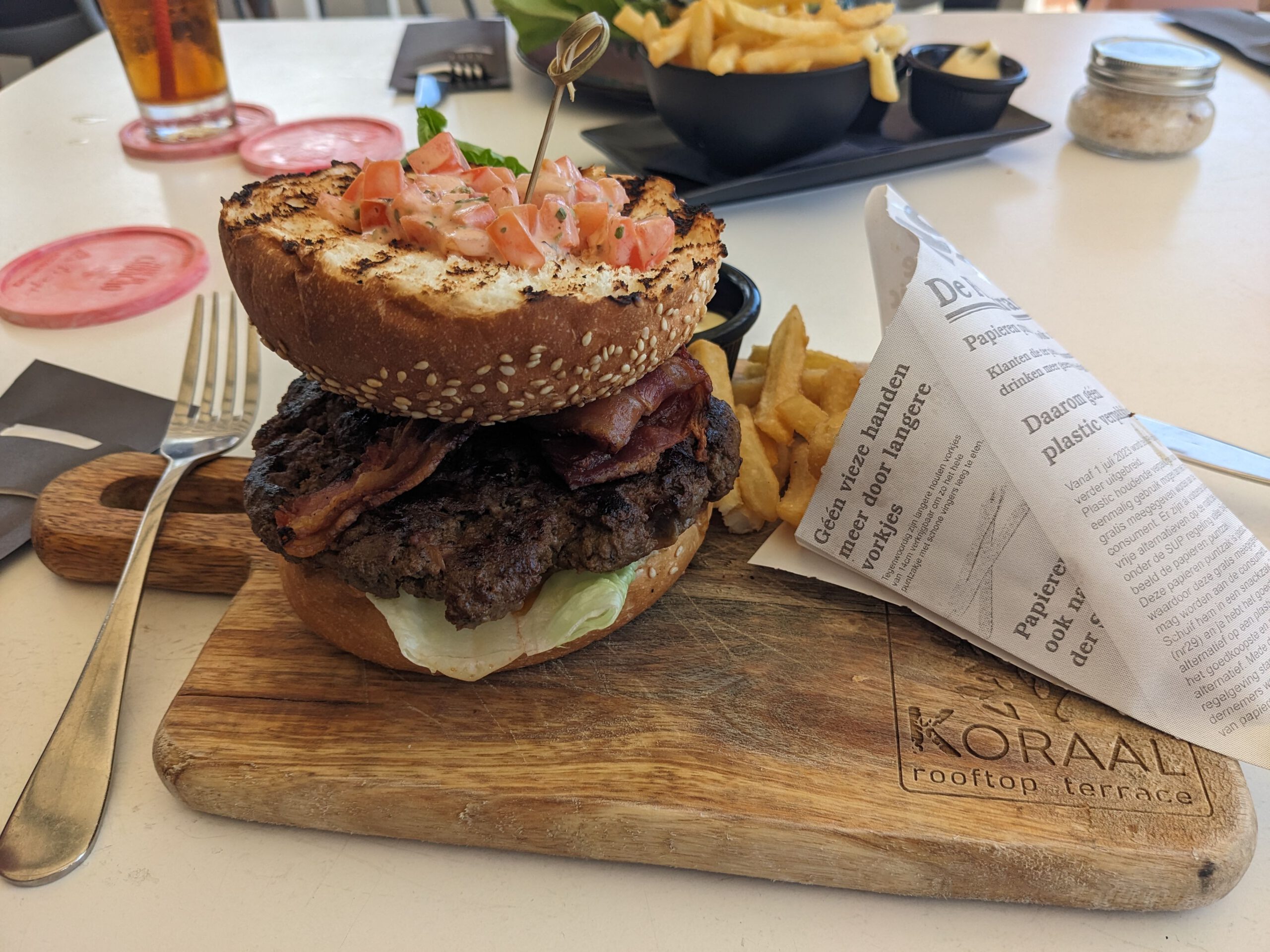 Burger from Karakter Restaurant